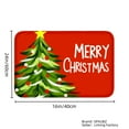 thumbnail image 4 of SPXUBZ Non Slip Flannel Floor Mat Merry Christmas Tree Design for Bathroom Kitchen Bedroom Decor 16x24 inch, 4 of 5