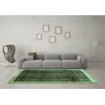 thumbnail image 3 of Ahgly Company Indoor Square Abstract Turquoise Blue Contemporary Area Rugs, 5' Square, 3 of 4
