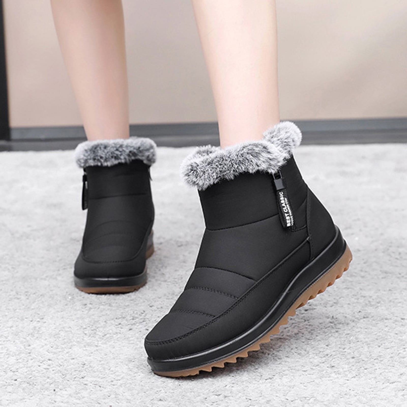 Yinguo Winter Comfortable Cotton Shoes Anti Slip Boots For Women Snow ...