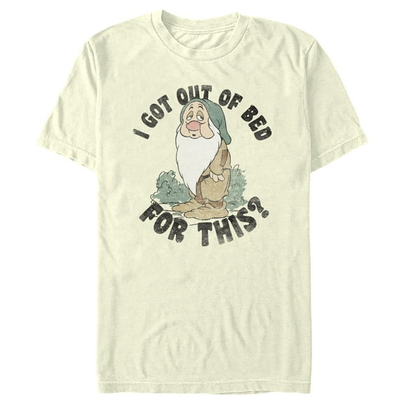 Men's Snow White and the Seven Dwarfs Sleepy I Got out of Bed For This Distressed  Graphic T-Shirt