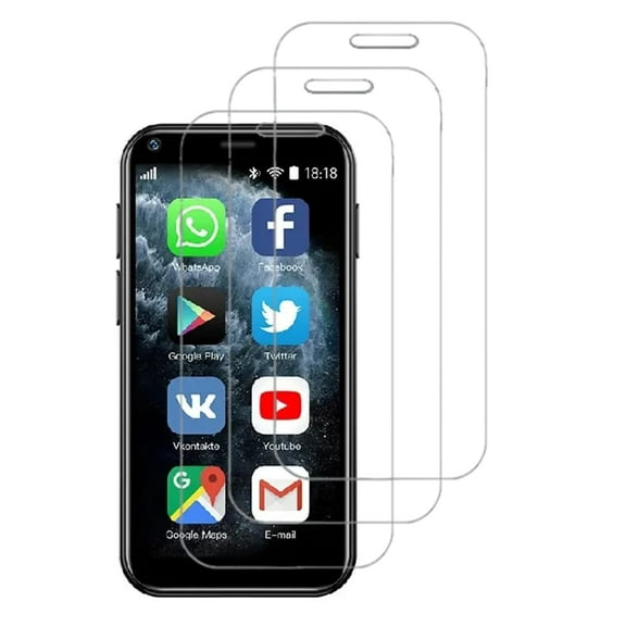 SOYES XS11 Screen Protector Tempered Glass for 2.5-inch Mini Phone SOYES XS13/ XS11 / P40 / Mi12, 2.5-inch Display Tempered Glass Film Anti-fingerprint Anti Scratch HD (3 Pack)