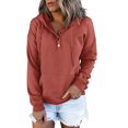 thumbnail image 2 of CAROOTU Women's Hoodies for Winter Fall Drawstring Pullover Hooded with Long Sleeves and Big Pocket Solid Color, 2 of 7