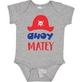thumbnail image 3 of Inktastic Ahoy Matey, Pirate Hat, Skull and Bones, Pirates Boys or Girls Baby Bodysuit, 3 of 5