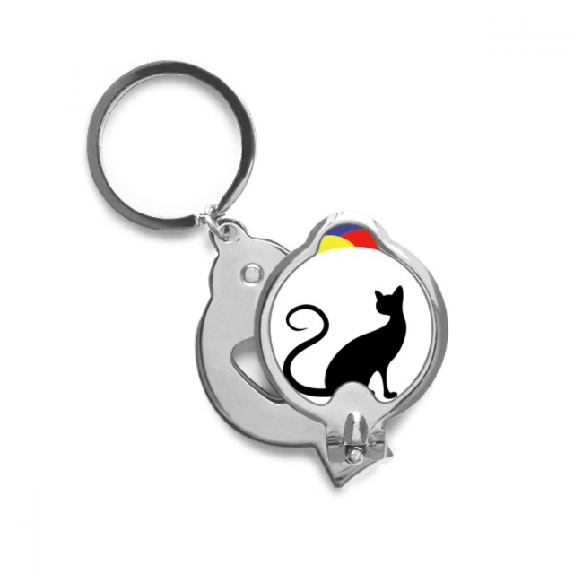 Elegant Black Cat Animal Outline Nail Clippers Sharp Fingernail Stainless Steel Cutter