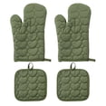 thumbnail image 2 of HBFAGFB 4-Piece 250℃ High Heat Resistant Kitchen Oven Glove And Pot Holder Set for Cooking Baking, 2 of 3