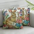 thumbnail image 3 of nygtbtfer Pillow Covers Floral Eggs Cushion Case Happy Spring Farmhouse Decorations Happy Egg Hunt Throw Pillow for Sofa Couch Living Room Bedroom Office Car White, 3 of 7