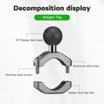 thumbnail image 3 of FANAUE Aluminum Handlebar Clamp Mount U-bolt Base Compatible with RAM Mounts B size 1 inch Ball Double Socket Arm & Bike Motorcycle Phone Holder for 0.85" to 1.14" Diameter Rail, 3 of 10