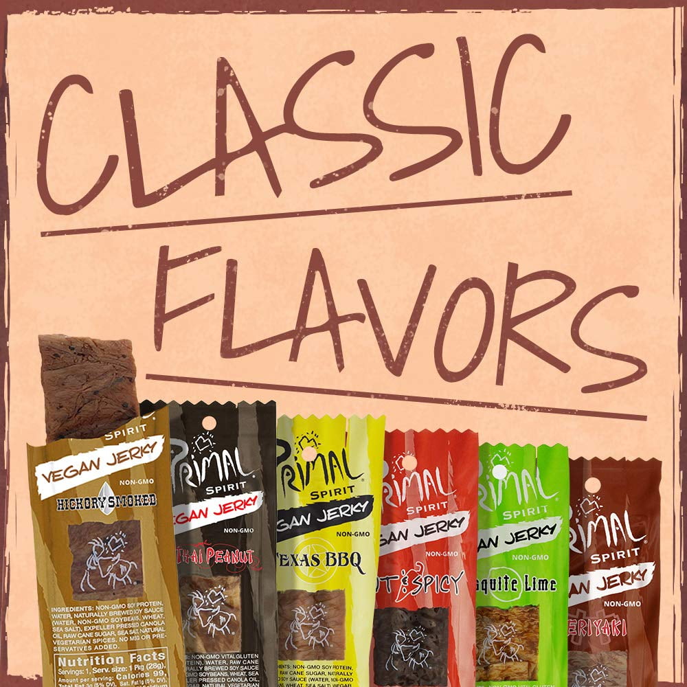 Primal Strips Hickory Smoked Meatless Vegan Jerky, 1 oz. (24 count)