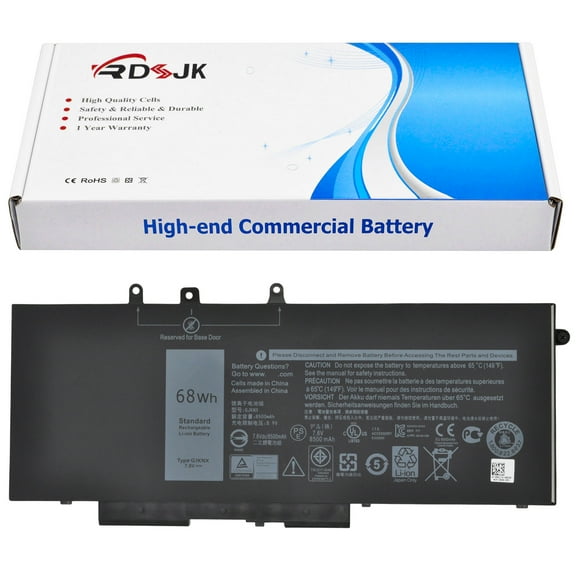 New GJKNX Laptop Battery for Dell Latitude 5480 5580 5280 5288 5290 5488 5490 5491 5495 5590 5591 E5480 E5580 E5590 E5490 Precision 15 3520 3530 GD1JP DY9NT 0DY9NT 5YHR4 451-BBZG 4cell