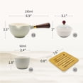 thumbnail image 2 of Juego de té LURRIER Porcelain Gongfu Portátil Cyan Grey, 2 of 6