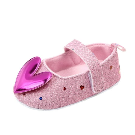 Odeerbi Baby s 2025 Casual Shoes Toddler Shoes Baby Girls Cute Fashion Heart Sequins Non-slip Soft Bottom Sandals