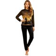 thumbnail image 2 of Matching Halloween PJs Set for Family, 2 Piece Long Sleeve Top and Pants Lounge Sleepwear Nightwear for Family Gathering, 2 of 5