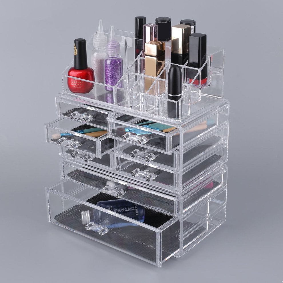 Extra Large 5 Tier Acrylic Cosmetics Case Makeup Box Multifunctional