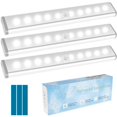 thumbnail image 1 of 3Pcs LED Closet Light 21-23LM 10LEDs Battery Operated Motion Sensor Lights 6500/3000K Portable Under Cabinet Lamp Indoor, 1 of 9