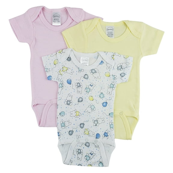 Bambini Short Sleeve One Piece 3 Pack