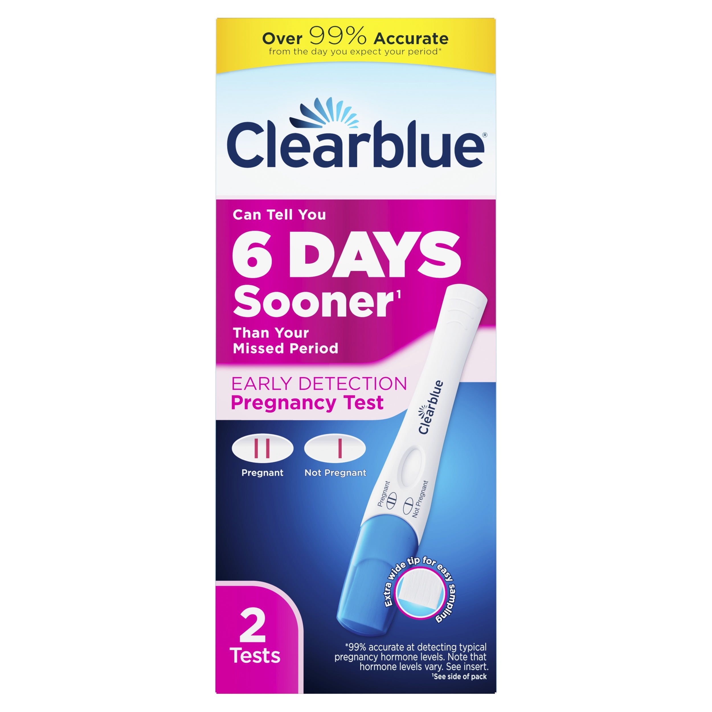 Clearblue Early Detection Pregnancy Test, 2 Count - Walmart.com - Walmart.com Clearblue Early Detection Pregnancy Test, 2 Count - Walmart.com - Walmart.com
