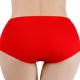 thumbnail image 5 of Knosfe Womens Briefs High Waisted Tummy Control Cotton Full Coverage Solid Plus Size Underwear 4 Pack Red 2XL, 5 of 5