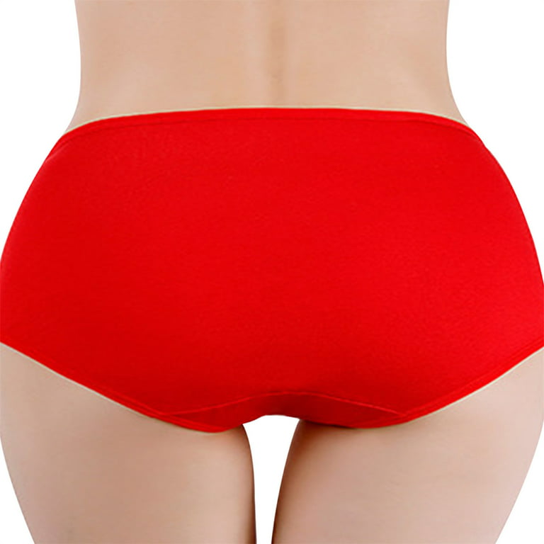 4pcs Women's Soft Cotton Underwear Briefs Breathable High Waist Full  Coverage Multicolor Ladies Panties