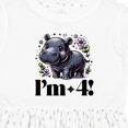 thumbnail image 4 of Inktastic 4th Birthday Hippo 4 Year Old Girl Girls Toddler Dress, 4 of 5