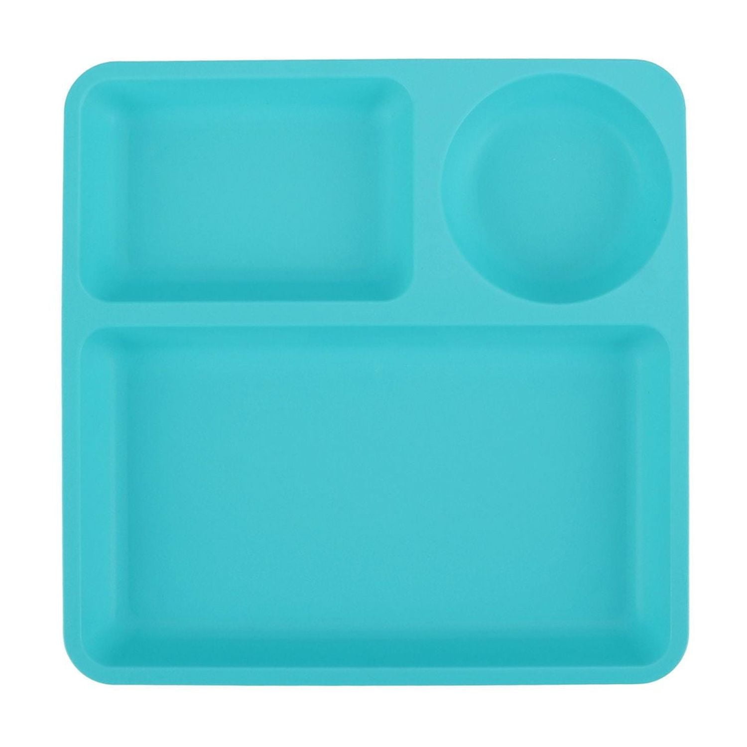 Mainstays Kids Teal Polypropylene Divided Plate 9.5 Inch 1pc