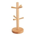 thumbnail image 1 of CEHVOM Wooden Six-claw Cup Holder Creative Beech Cup Rack Household Water Cup Mug Storage Rack，5ML Clearance, 1 of 7