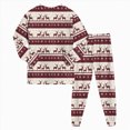 thumbnail image 4 of sdbrld Toddler Kids Fall Pajamas for Boys Girls Christmas Pajama Cute Xmas Graphics Shirt Long Sleeve and PJs Pants Two Piece Sleepwear Outfit Sets Wine Sizes 4-5 Years, 4 of 9