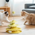 thumbnail image 6 of Cat Toy Roller 3-Level Turntable,Interactive Cat Toy with 4 Balls Interactive Kitten Fun Mental Physical Exercise Kitten Toys for Indoor Cats （Yellow）, 6 of 9