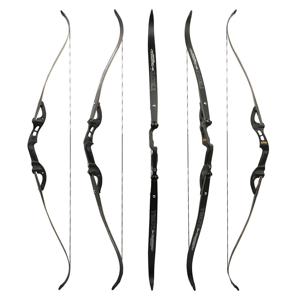 SHARROW 62" Archery Recurve Bow 25-60lb Bamboo F Interface Adults Outdoor Hunting Target