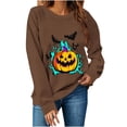thumbnail image 2 of Womens Long Sleeve Tops Casual Shirts for Women Fall Flower Printed T Shirt Crewneck Floral Tee Workout/Party Fall Outfits & Winter Clothes, 2 of 6