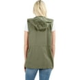 thumbnail image 2 of Womens Sleeveless Military Hooded Anorak Vest Jacket, 2 of 4