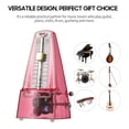 thumbnail image 3 of Métronome Mécanique à Remonter avec Rythme Ajustable (0,2,3,4,6) et Tempo (40-208 BPM), Mouvement en Métal, Construction en Plastique et Métal, Design Rouge Transparent - Outil d'Entraînement Idéal pour Guitare, Piano, 3 of 6