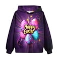 thumbnail image 5 of Sudadera con capucha para niño, para niño, con estampado de Feliz Día de Pascua, color, manga larga, informal, deportiva, con capucha, sudadera con capucha de manga larga, top con inserciones en los h, 5 of 5