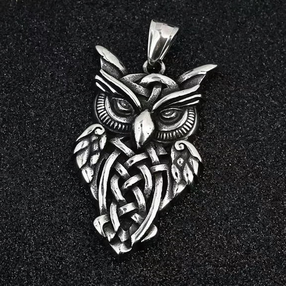 HOOUN Men Women Silver Animal Owl Pendant Necklace Protection Jewelry Chain 24" Gift
