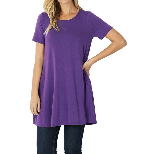 thelovely-women-plus-round-neck-short-sleeve-long-33-tunic-top