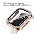 thumbnail image 5 of Entronix Smartwatch Protective Case Compatible with Apple Watch Series 6/5/4/SE, 44mm — Snap On Rhinestone Crystals Guard Bumper Full Coverage with Built-In Screen Protector, Rose, 5 of 7
