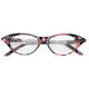 thumbnail image 3 of Gafas de lectura unisex con incrustaciones de diamantes de imitación, aumento de +400, estilo de rayas rojas, lentes transparentes Accesorios de moda, 3 of 8
