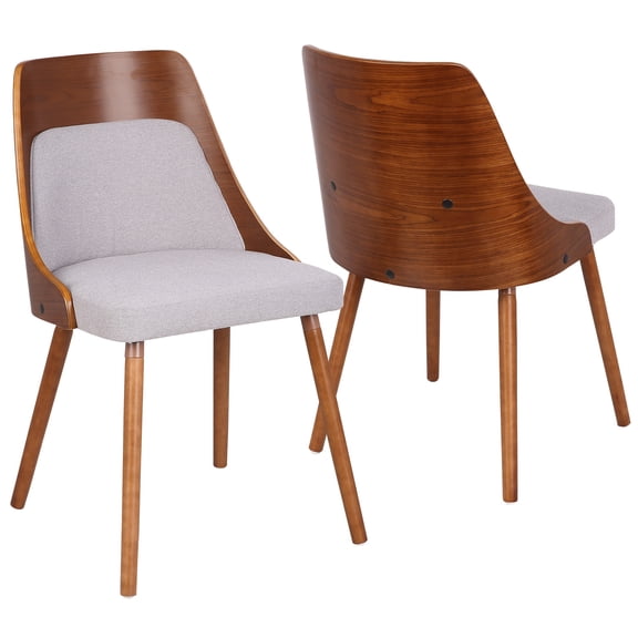 30.75” Walnut Brown and Gray Anabelle Dining/Accent Chair