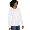 thumbnail image 4 of Hanes Pocket T-Shirt Long Sleeve Unisex Garment Dyed Tee Crewneck Cotton, 4 of 4