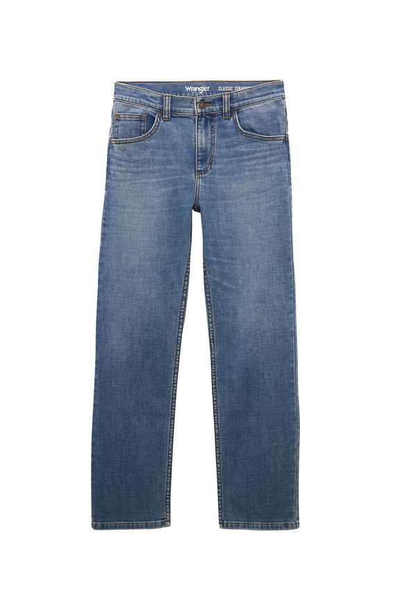 Boys Straight Fit Denim Jeans, Sizes 4-18 Regular, Slim, & Husky