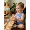 thumbnail image 3 of BemeyourBBs Newborn Baby Boy Girl Summer Clothes Plaid Gingham Bubble Romper Sleeveless Cute Sailboat Embroidery Plaid Print Bodysuit Playsuit Infant Baby Boys Summer Outfit, 3 of 9