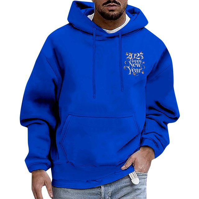 WILLBEST Sudaderas Navideñas 2025 Tendencia Hombres y Mujeres con El Mismo Año Sudadera con Capucha Casual Deportes Moda Año Indispensable Top Mediana