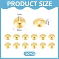 thumbnail image 3 of 100Pcs 18K Gold Plated Round Bead Caps Stainless Steel Bead Caps Apetalous Bead Caps Metal End Caps Spacer Cap Beads for Earring Bracelet Necklace Crafts Making 1mm Hole, 3 of 9