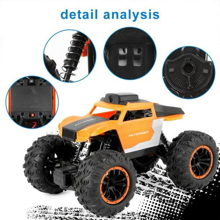 Petmoko Remote Control Car RC Cars with 720p HD FPV WiFi Camera, 2.4ghz 1/18 Scale Off-Road Remote Control Truck Monster Trucks for Toddlers Kids