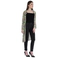 thumbnail image 3 of Moomaya Womens Printed Front Open Shrug Full Sleeve Summer Sheer Cardigan, 3 of 8