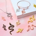 thumbnail image 7 of 30pcs 5 Colors Snake Charms Pendants Alloy Mixed Styles Snake Serpent Charms Craft Supplies for Halloween DIY Bracelets Necklaces Earrings Jewelry Making, 7 of 7