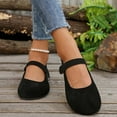 thumbnail image 2 of Women's Suede Ballet Flats Autumn Fashion Casual Wide Slip on Wedge Low Heel Mary Janes Walking Shoes, 2 of 5