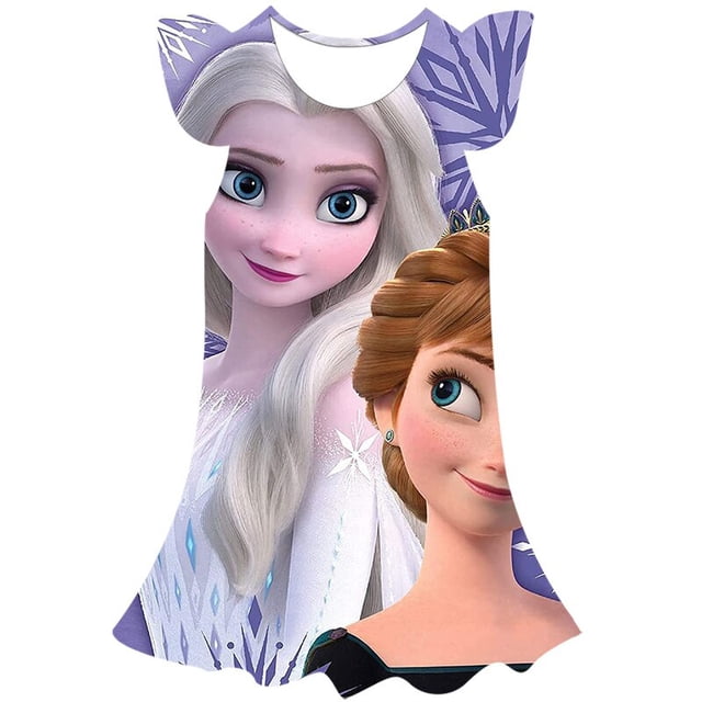 2023 año Disney lindo Frozen Elsa princesa vestido niñas dibujos animados Frozen Elsa vestidos princesa niños fiesta ropa 1-10 años 6M Gao Jinjia LED