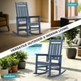 thumbnail image 5 of Oversized HDPE Outdoor Rocking Chair, All-Weather High Back Porch Rocker, Navy, 5 of 7