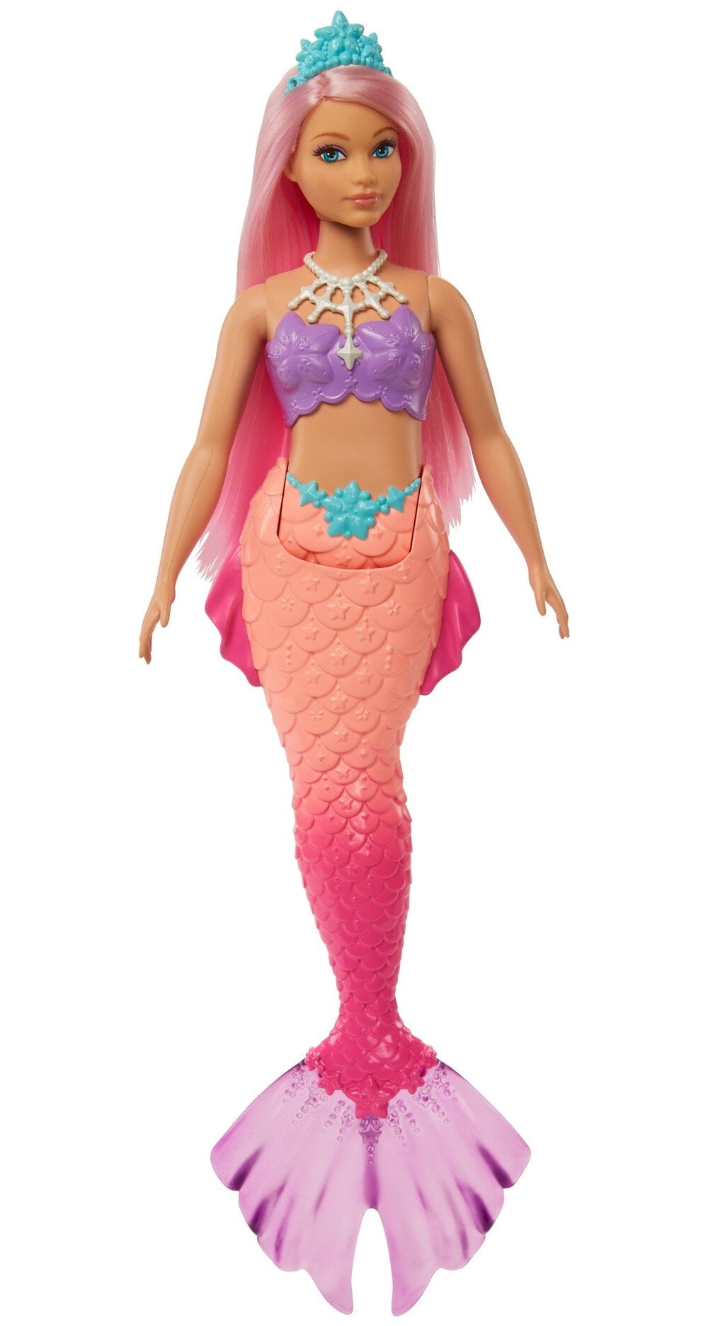 Buy Barbie Dreamtopia Mermaid Doll Curvy, Pink Hair, Toy For 3 Years