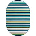 thumbnail image 3 of Unique Loom Azalea Collection Area Rug - Glenn (4' x 6' Oval Teal/Teal), 3 of 8